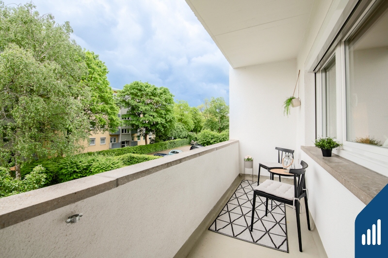 Balkon vor Wohnen