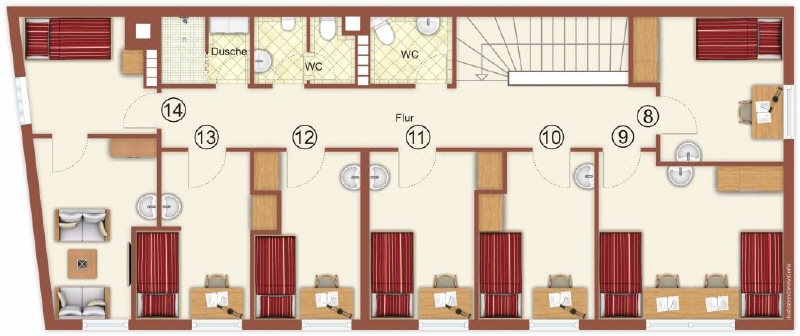Grundriß Zimmer 12